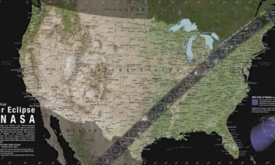 Solar Eclipse Path Generated By NASA For North America